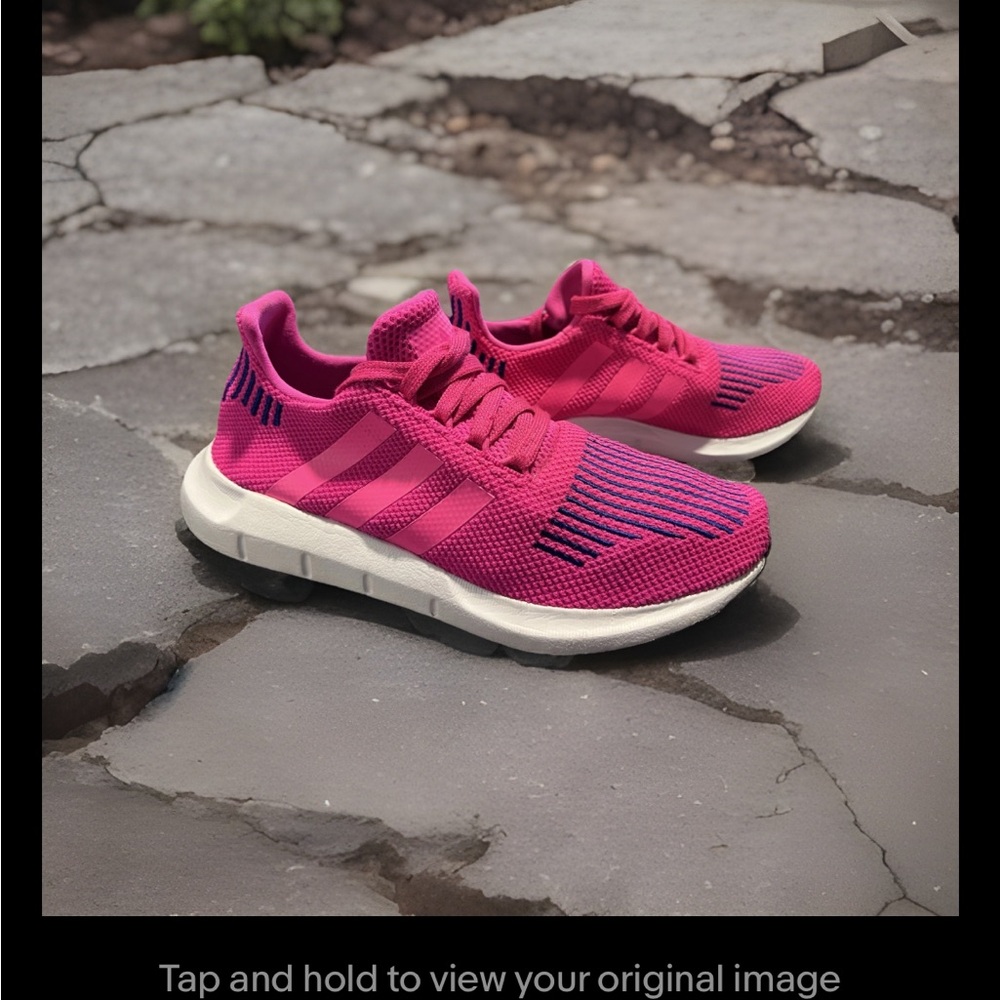 Adidas Pink and Blue Ortholight Running Shoes, Kids